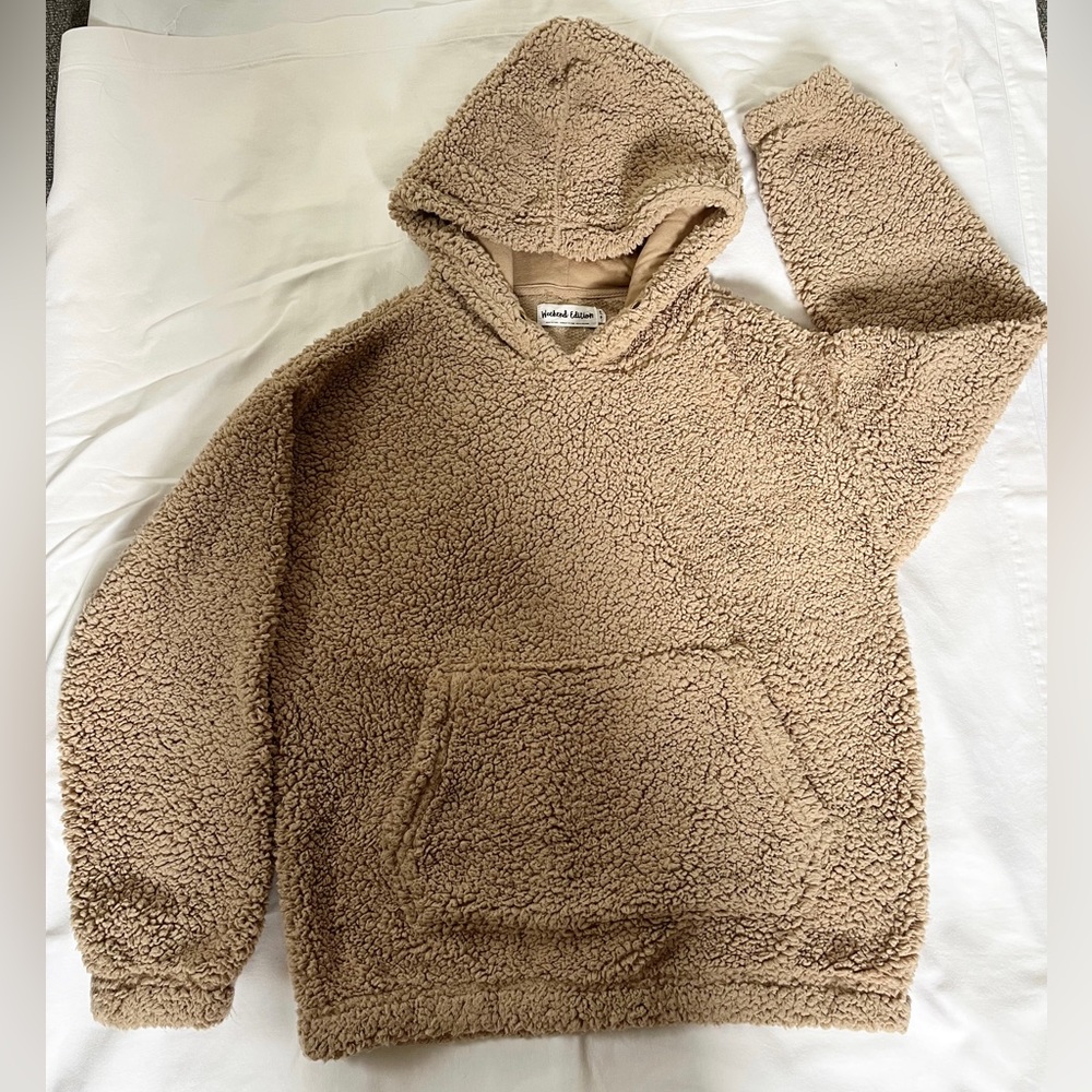 Cozy Sherpa Teddy Bear Sweatshirt | Size Small